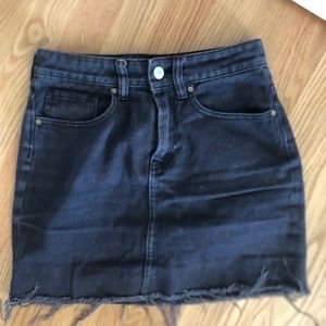 PacSun Black Denim High Waisted Skirt